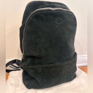All Saints Suede Black Backpack